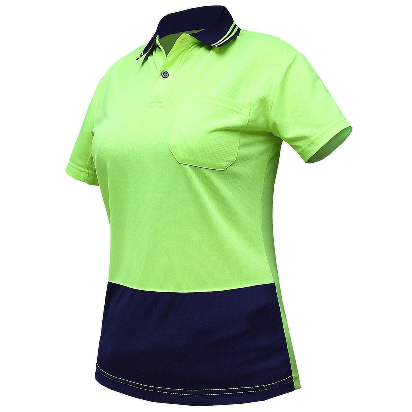 Big Bee Women Hi Vis Two - Tone Work Polo - Big Bee