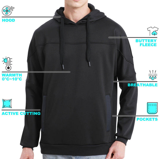 ISUSI Fly Hoodie Jumper, Solid Black - Big Bee