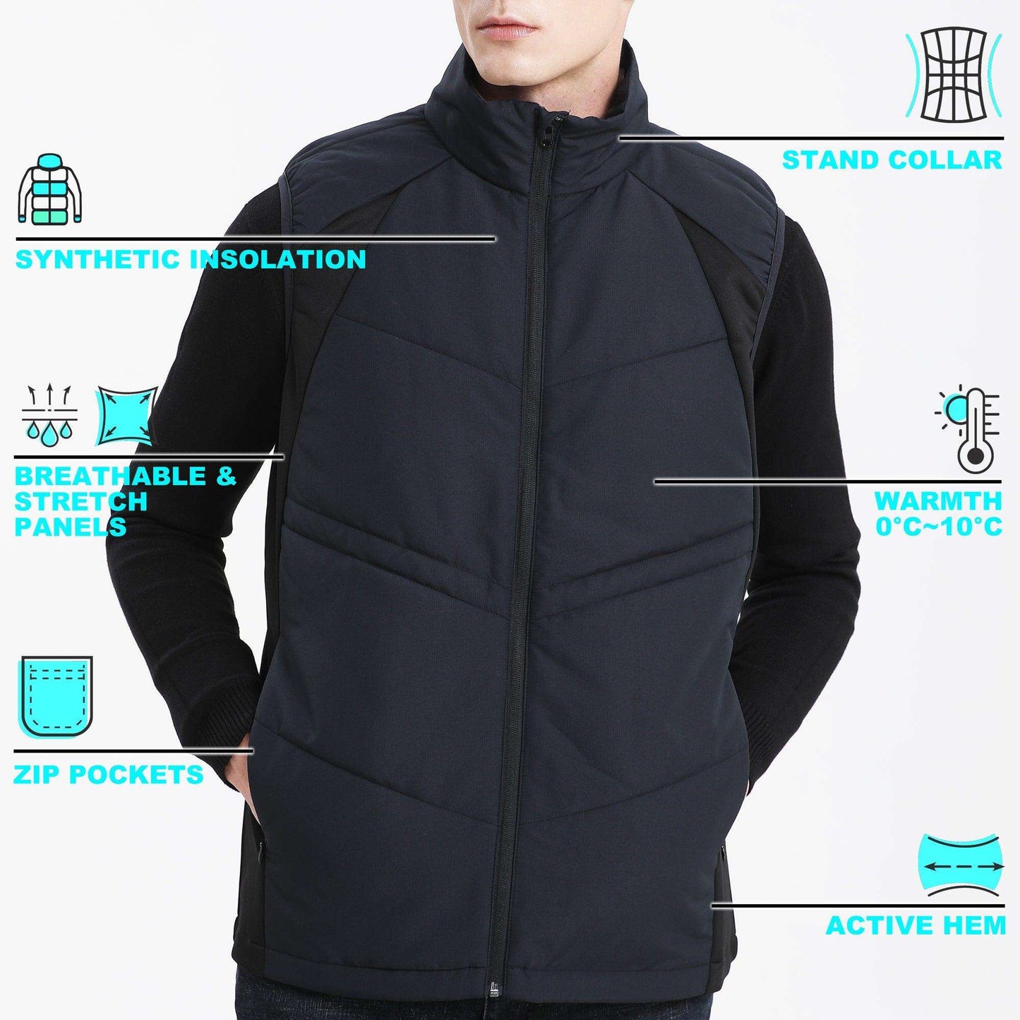 ISUSI Elite Puffer Vest, Vegan Quilted Down Vest - Big Bee
