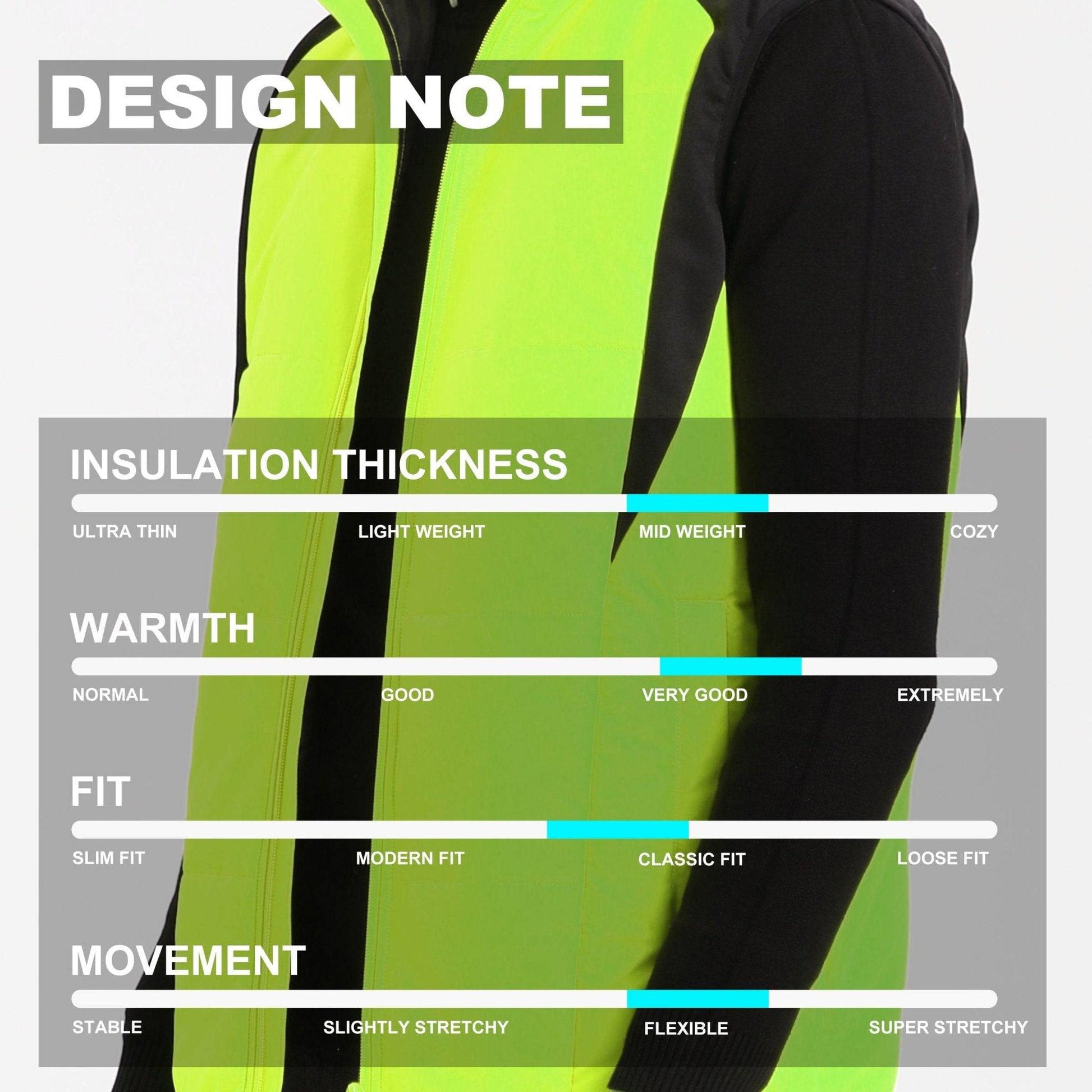 ISUSI Hi-Vis Puffer Vest, Insulated Workwear - Big Bee