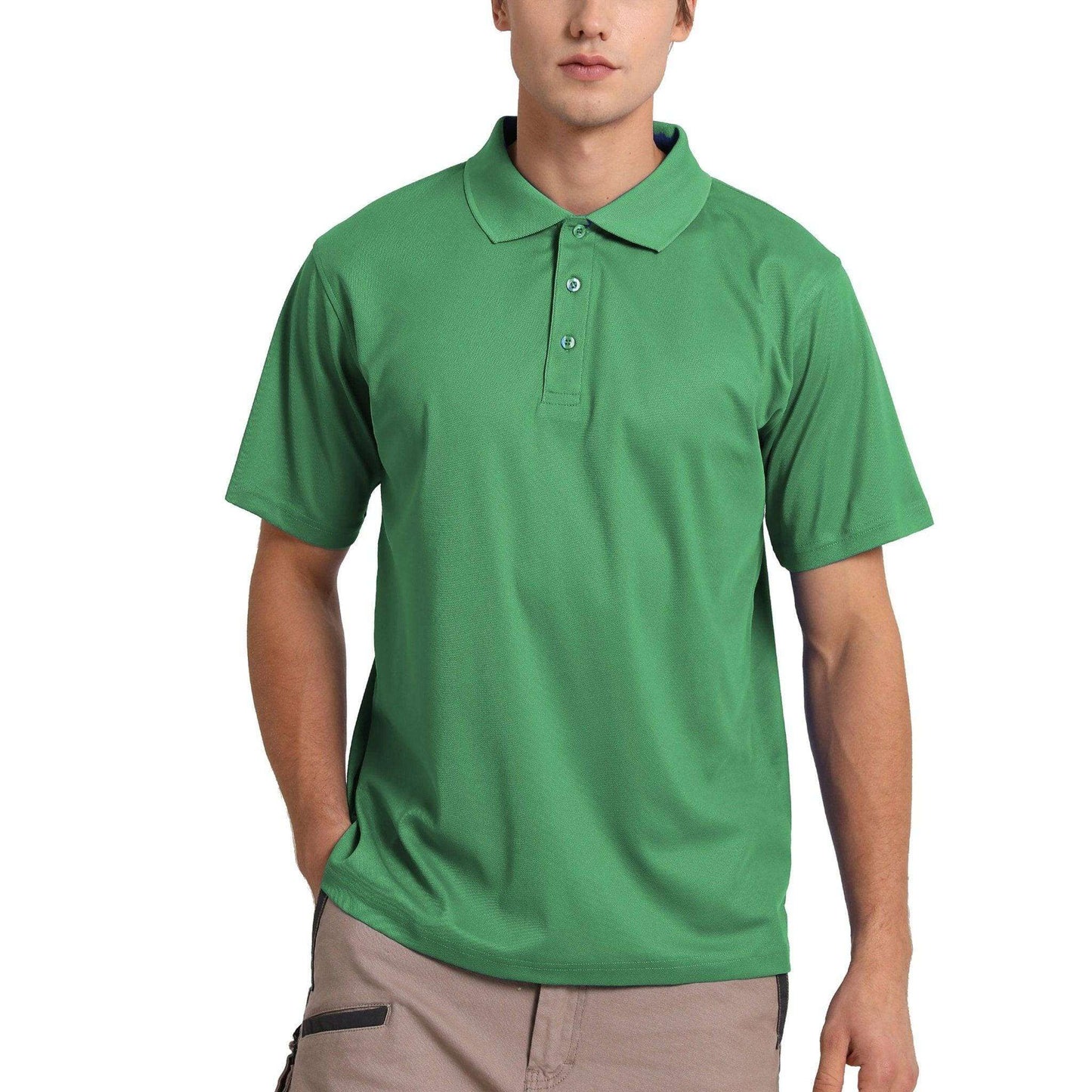 ISUSI Everyday Mens Polo Shirts, Cotton Blend, UPF 30+ - Big Bee
