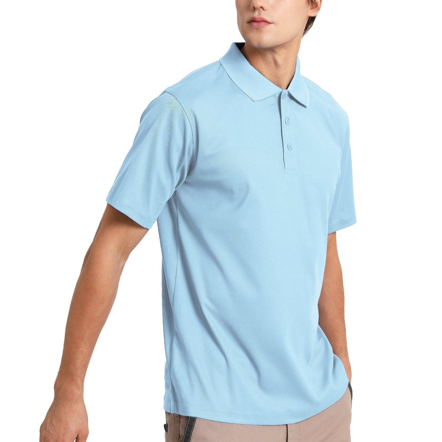 ISUSI Everyday Mens Polo Shirts, Cotton Blend, UPF 30+ - Big Bee