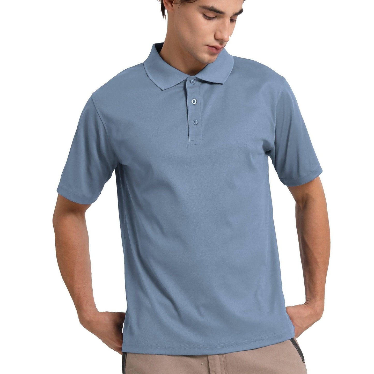 ISUSI Everyday Mens Polo Shirts, Cotton Blend, UPF 30+ - Big Bee