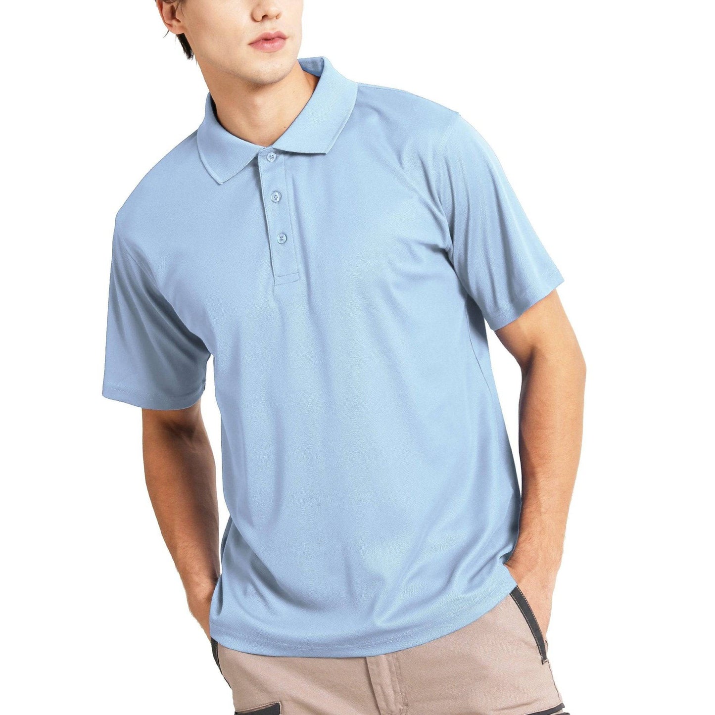 ISUSI Everyday Mens Polo Shirts, Cotton Blend, UPF 30+ - Big Bee