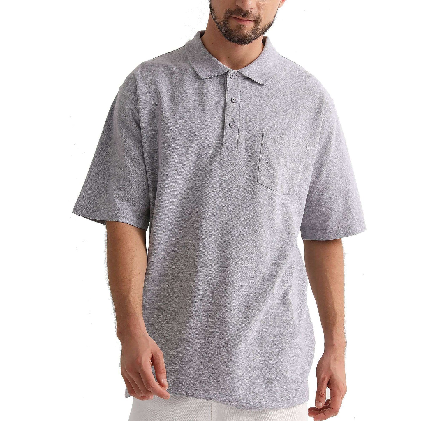 ISUSI Everyday Mens Polo Shirts, Cotton, Pocket, UPF 30+ - Big Bee