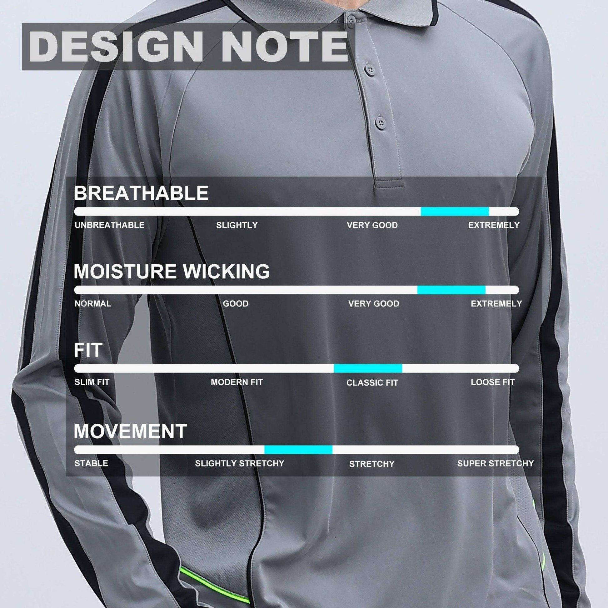 ISUSI Flow Mens Polo Shirts, Long Sleeve - Big Bee