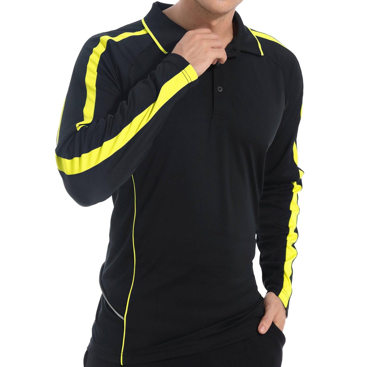 ISUSI Flow Mens Polo Shirts, Long Sleeve - Big Bee