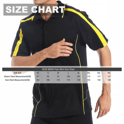 ISUSI Flow Mens Polo Shirts, Short Sleeve - Big Bee