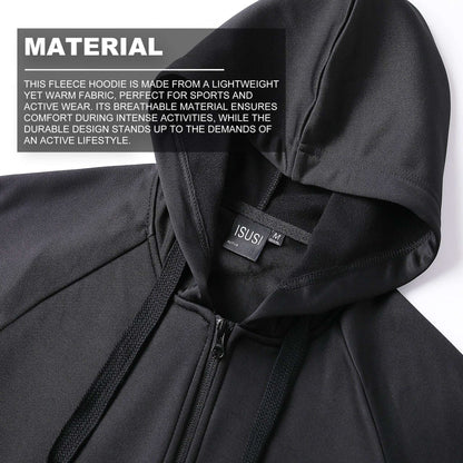 ISUSI Zip Hoodie Jumper Fleece Sweatshirts Contrast drawstring - Big Bee